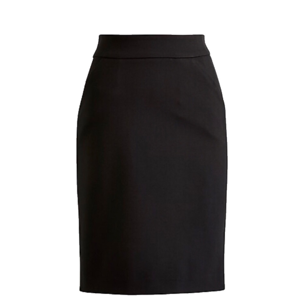 NWT J. Crew Black Ponte Pencil Skirt Pockets Sz 8